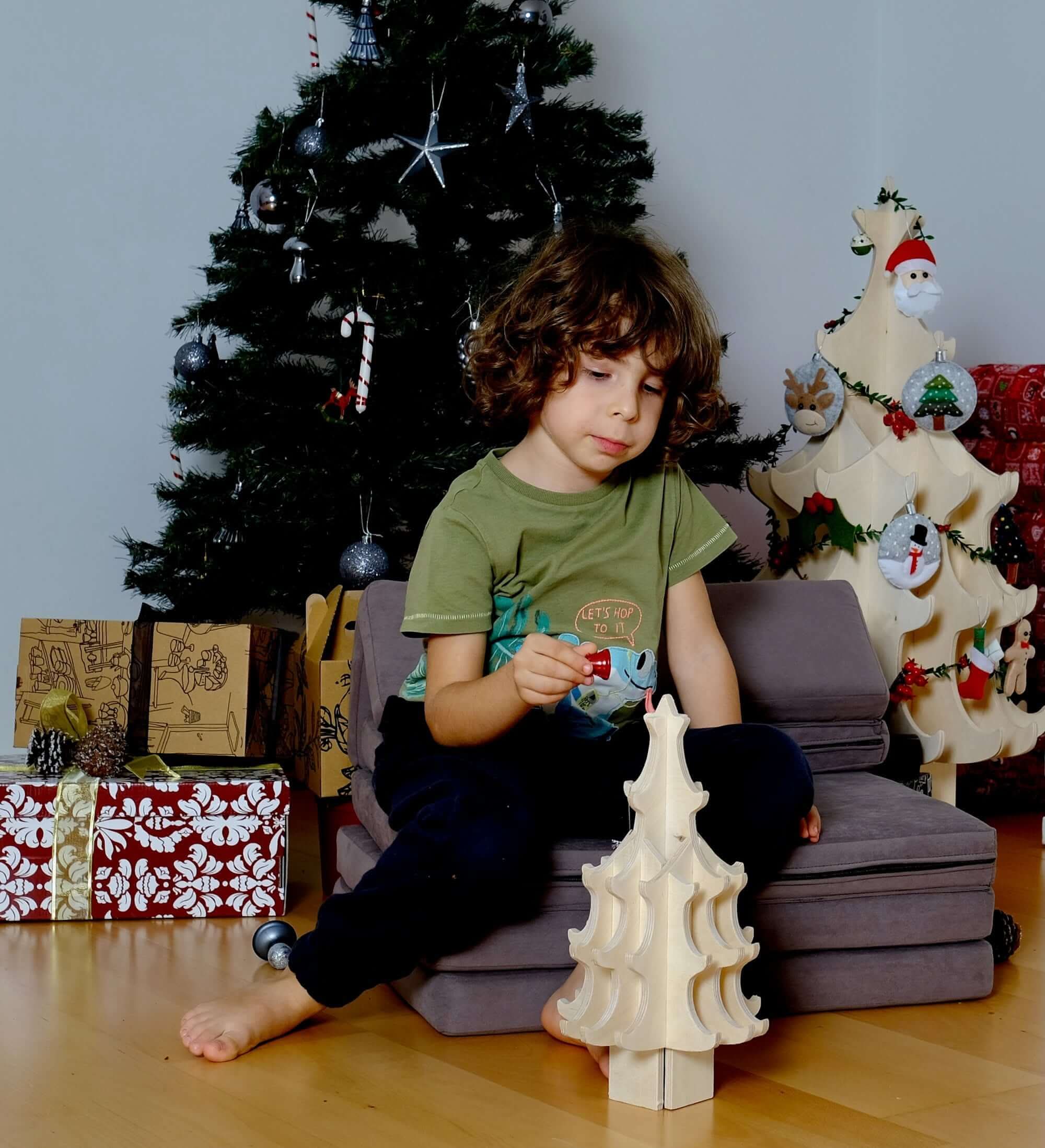Small Christmas Tree & Felt Ornaments