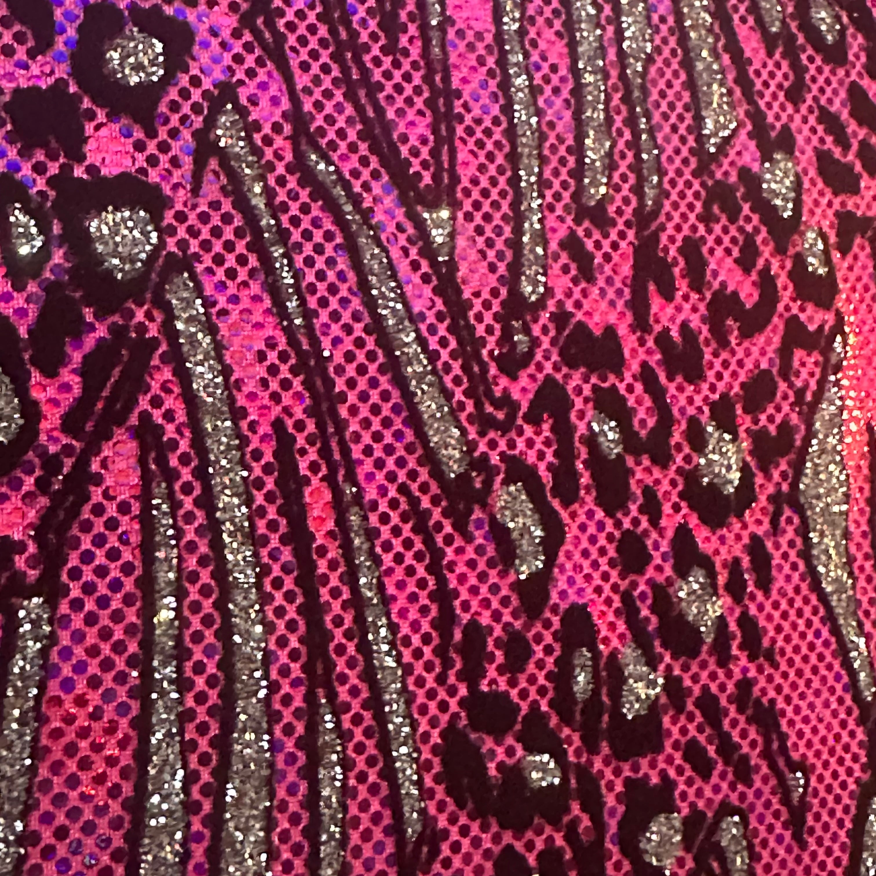 Glitter Cheetah Spandex | Luminous Kinetic Luxe 4-Way | Spandex Palace