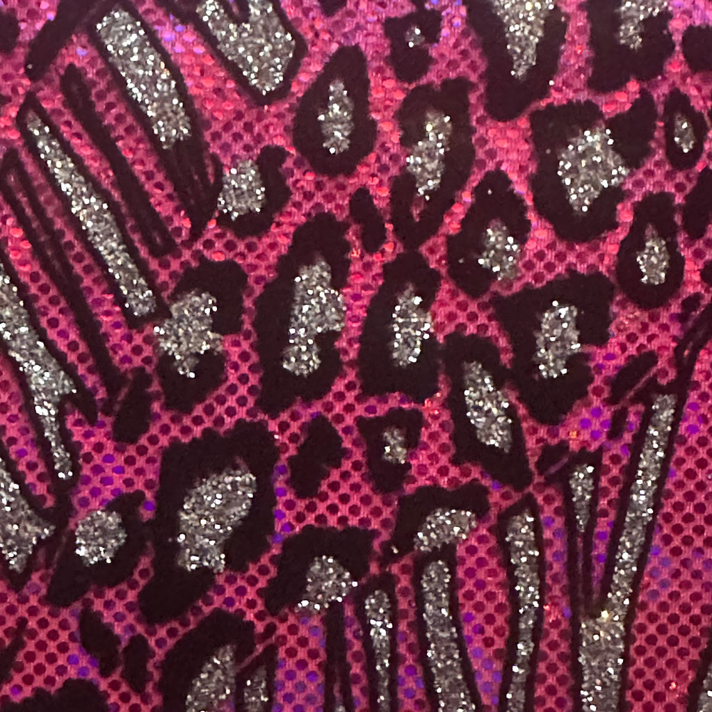 Glitter Cheetah Spandex | Luminous Kinetic Luxe 4-Way | Spandex Palace