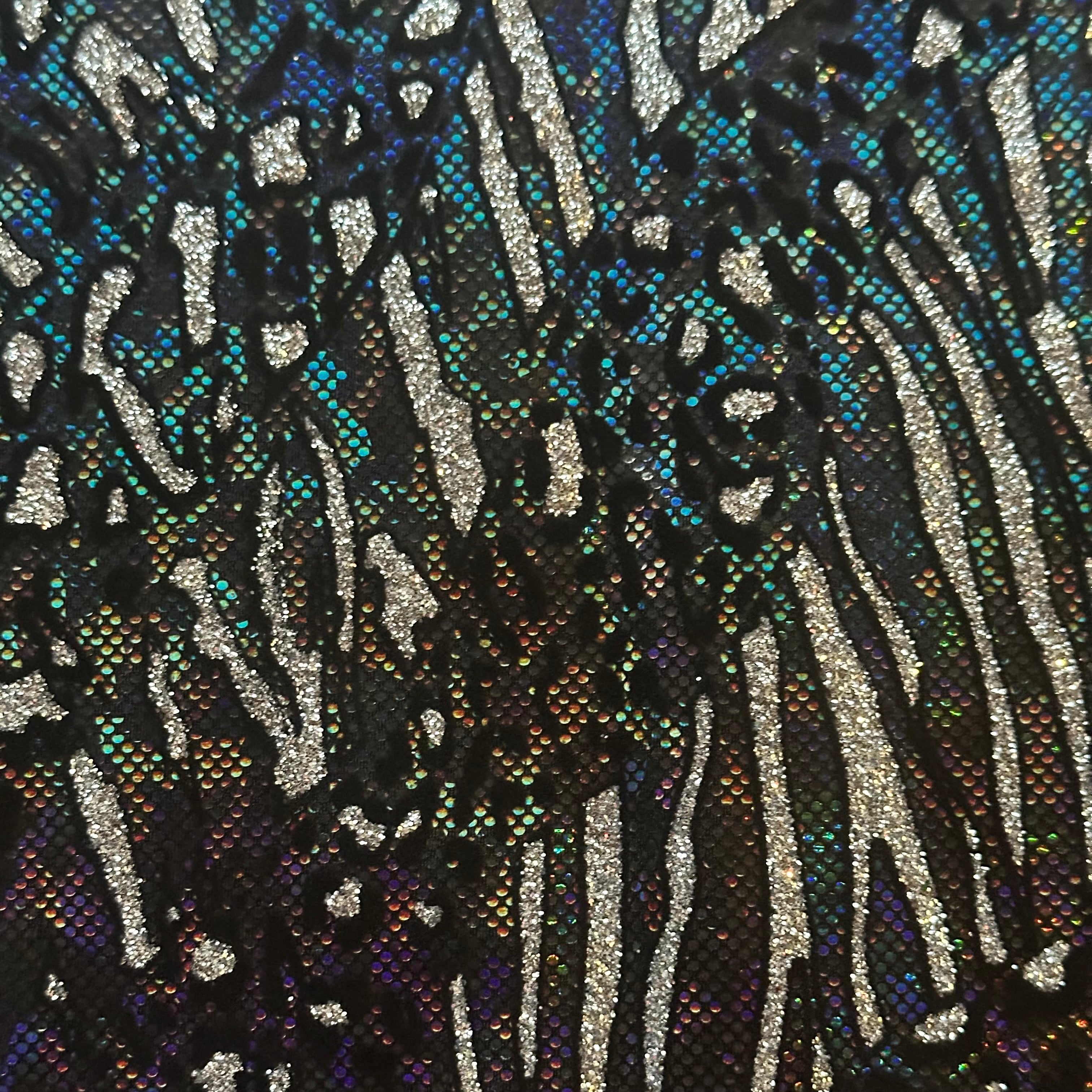 Glitter Cheetah Spandex | Luminous Kinetic Luxe 4-Way | Spandex Palace