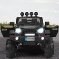 12V Kids Ride On Truck with Remote Control and Double Magnetic Door-Black