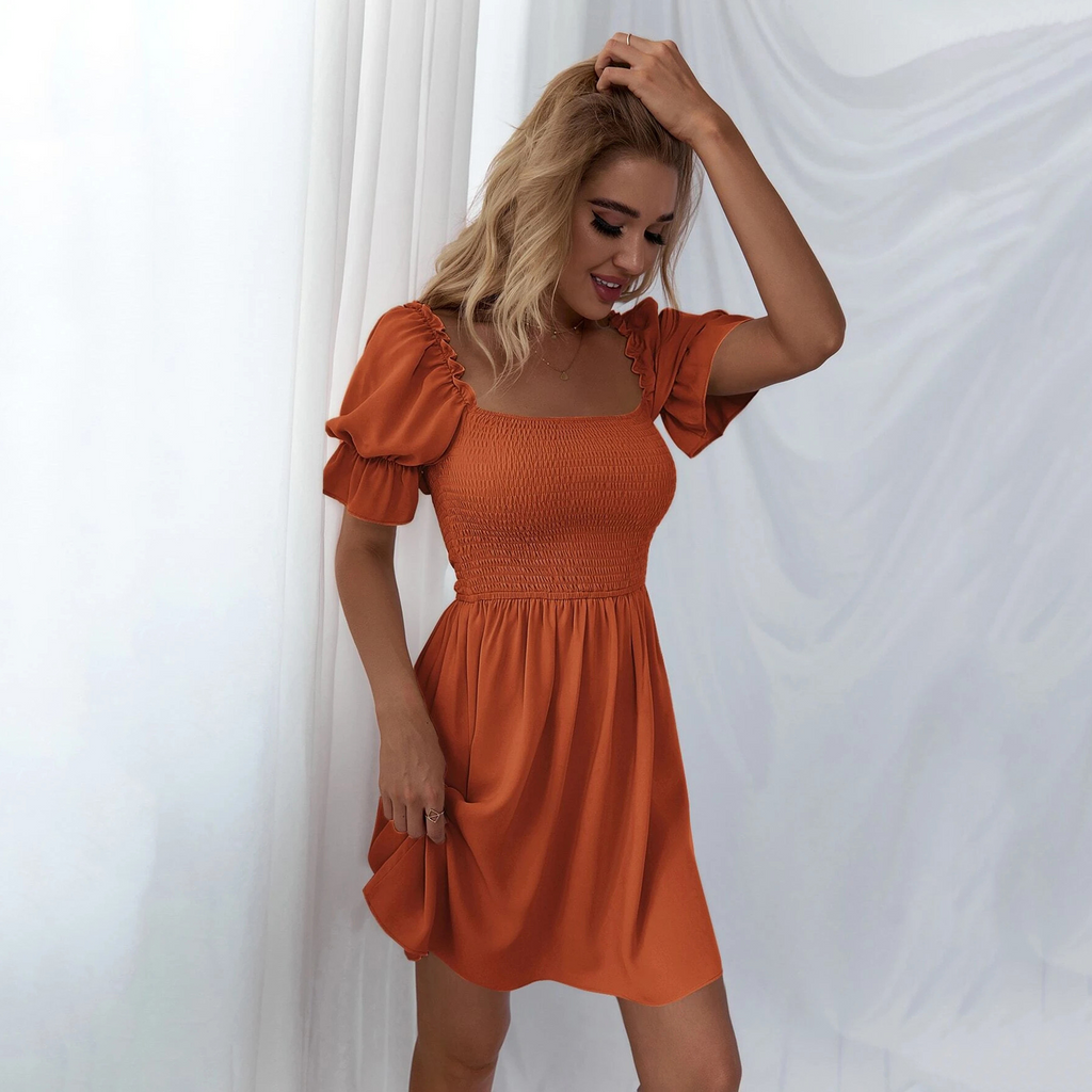 Women's Square Neck A-Line Dress