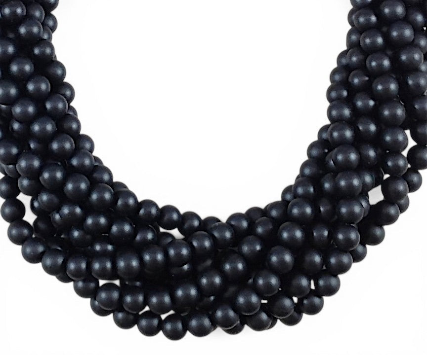 Matte Onyx aka Black Agate Round