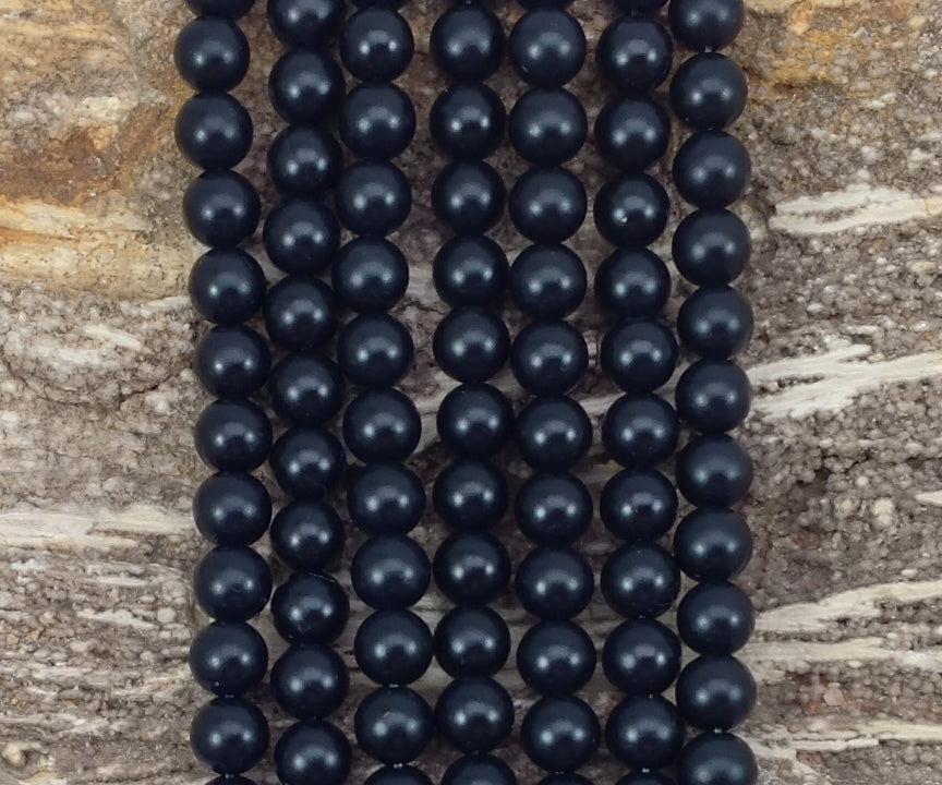 Matte Onyx aka Black Agate Round